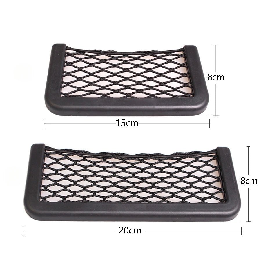 1pcs Car Organizer Storage Bag Auto Paste Net Pocket Phone Holder Car Accessories 20*8CM Universal car gadget storage - GadgetGalaxy Boutique