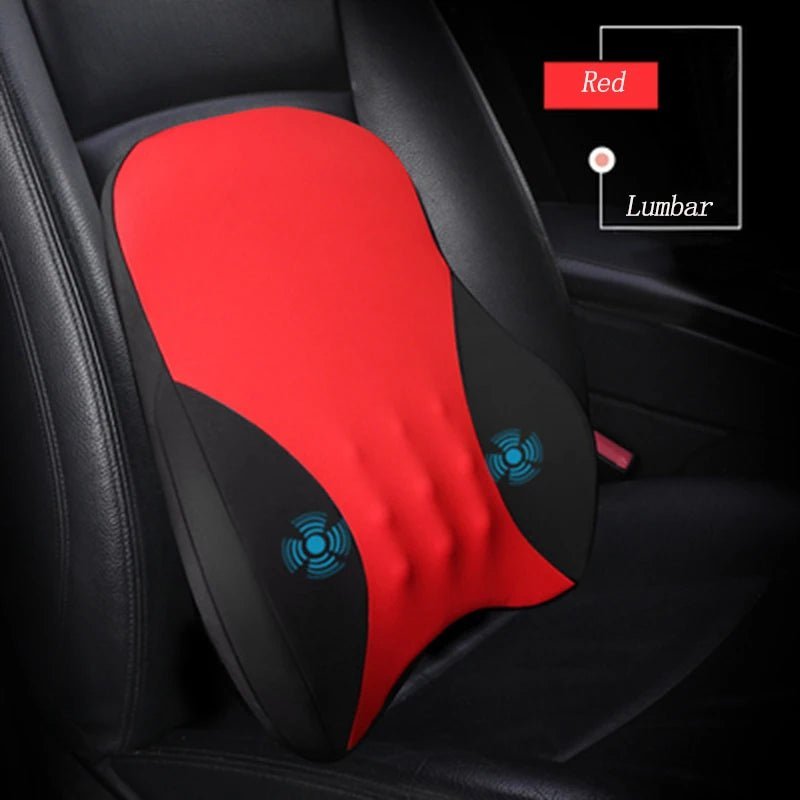 5V/USB Massage Car Seat Headrest Pillow Back Lumbar Support Universal Car Interior Pillows Auto Neck Support Cushion Accesorios - GadgetGalaxy Boutique