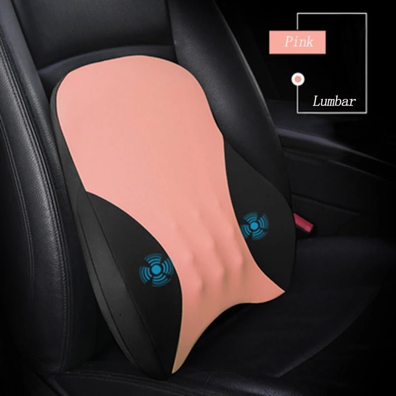 5V/USB Massage Car Seat Headrest Pillow Back Lumbar Support Universal Car Interior Pillows Auto Neck Support Cushion Accesorios - GadgetGalaxy Boutique