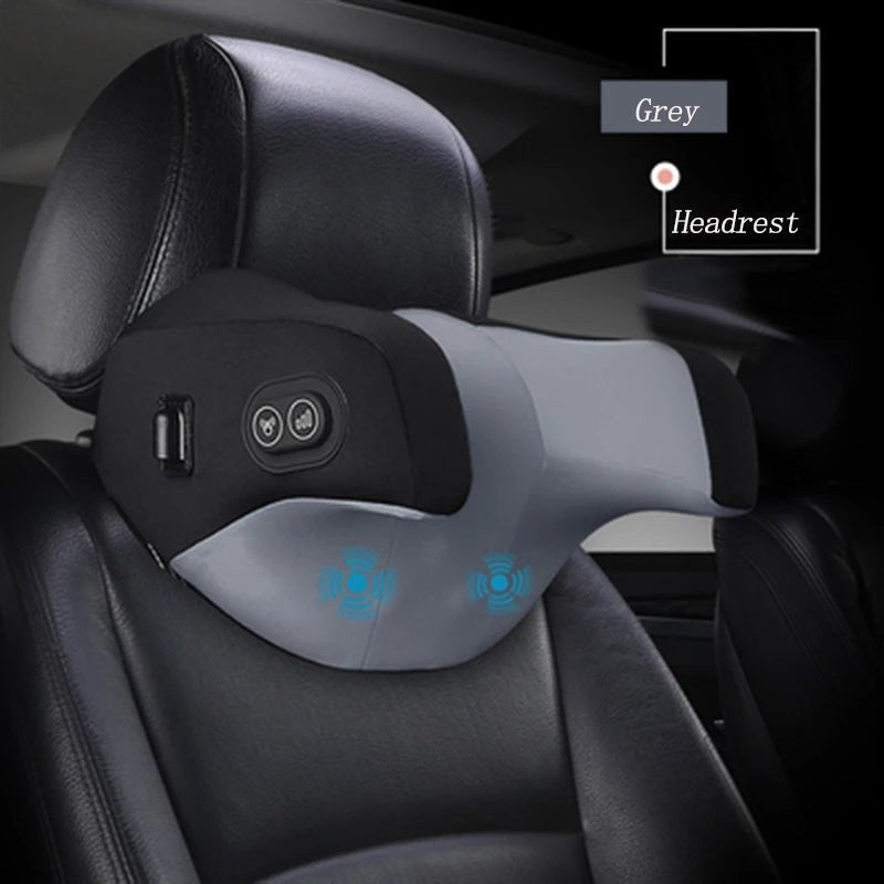 5V/USB Massage Car Seat Headrest Pillow Back Lumbar Support Universal Car Interior Pillows Auto Neck Support Cushion Accesorios - GadgetGalaxy Boutique