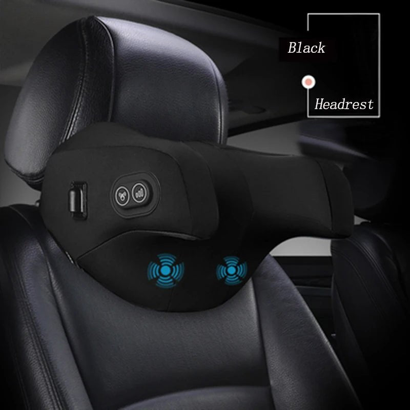 5V/USB Massage Car Seat Headrest Pillow Back Lumbar Support Universal Car Interior Pillows Auto Neck Support Cushion Accesorios - GadgetGalaxy Boutique