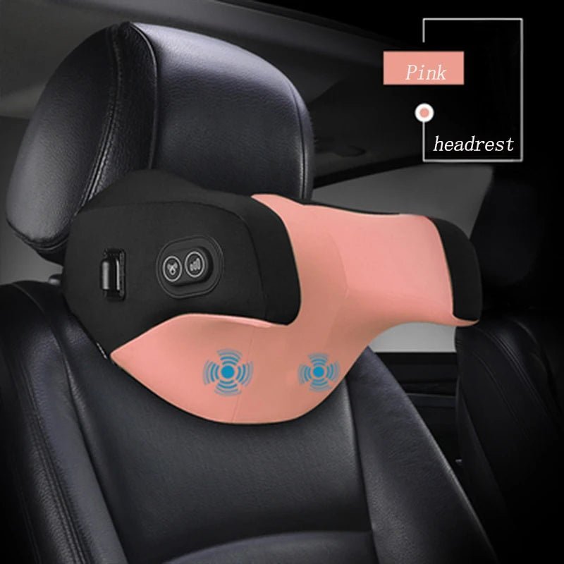 5V/USB Massage Car Seat Headrest Pillow Back Lumbar Support Universal Car Interior Pillows Auto Neck Support Cushion Accesorios - GadgetGalaxy Boutique