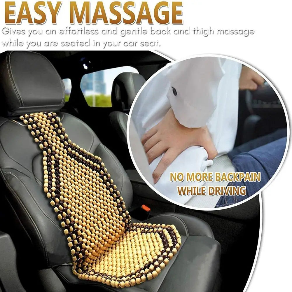 Summer Cool Wooden Bead Seat Cover For Car Cushion Wood Beads Seat Cover Massage Cushion Auto Office Home Car Accessories G6F5