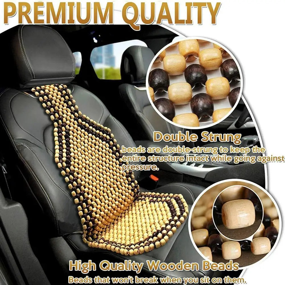 Summer Cool Wooden Bead Seat Cover For Car Cushion Wood Beads Seat Cover Massage Cushion Auto Office Home Car Accessories G6F5