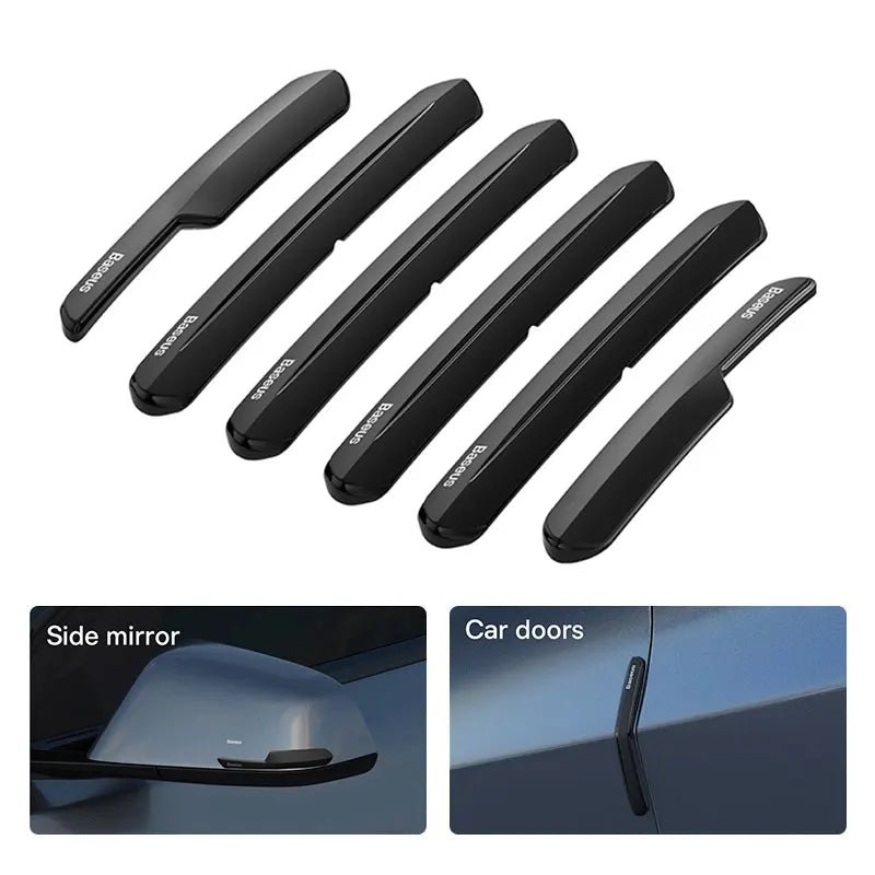 Baseus 6PCS Car Door Anti - collision Strip for Tesla Model 3/Y Protector Bar Stickers View Mirror Cover Protection Guards Strip - GadgetGalaxy Boutique