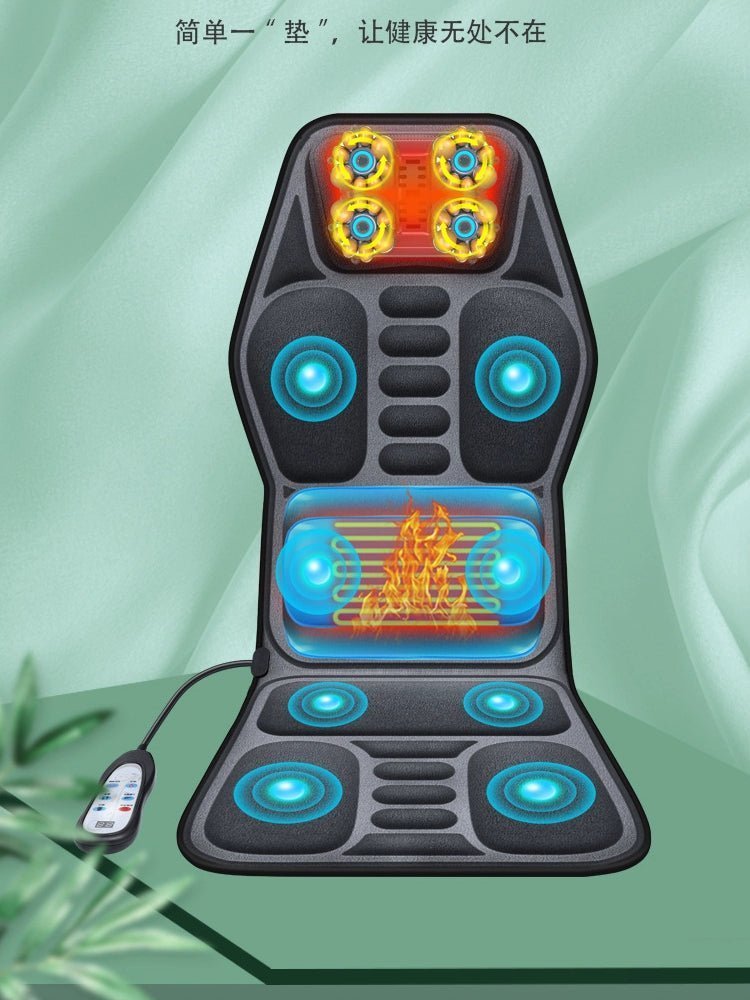 Car Chair Massager Cushion Cervical Spine Kneading Truck Trolley Home Dual - Use Whole Body Vibration Heating Massage Cushion - GadgetGalaxy Boutique