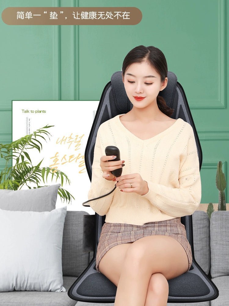 Car Chair Massager Cushion Cervical Spine Kneading Truck Trolley Home Dual - Use Whole Body Vibration Heating Massage Cushion - GadgetGalaxy Boutique