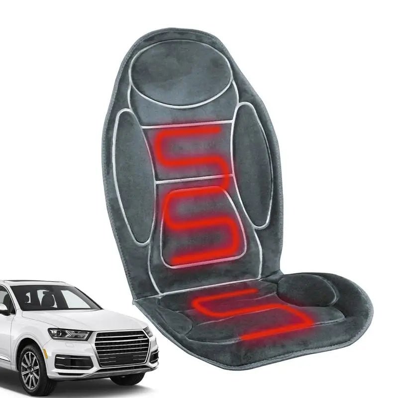 Car heating Seat Cushion Super Soft Velvet Heated Seat Covers with Timer Full Back Warmer Anti - slip winter Universal Chair Pad - GadgetGalaxy Boutique