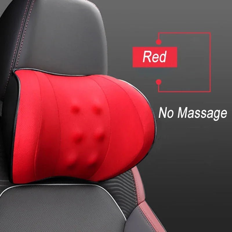 Comfortable Car Neck Massage Pillow Memory Foam Car Headrest Auto Seat Head Support Lumbar Support for Office Chair Cushion - GadgetGalaxy Boutique