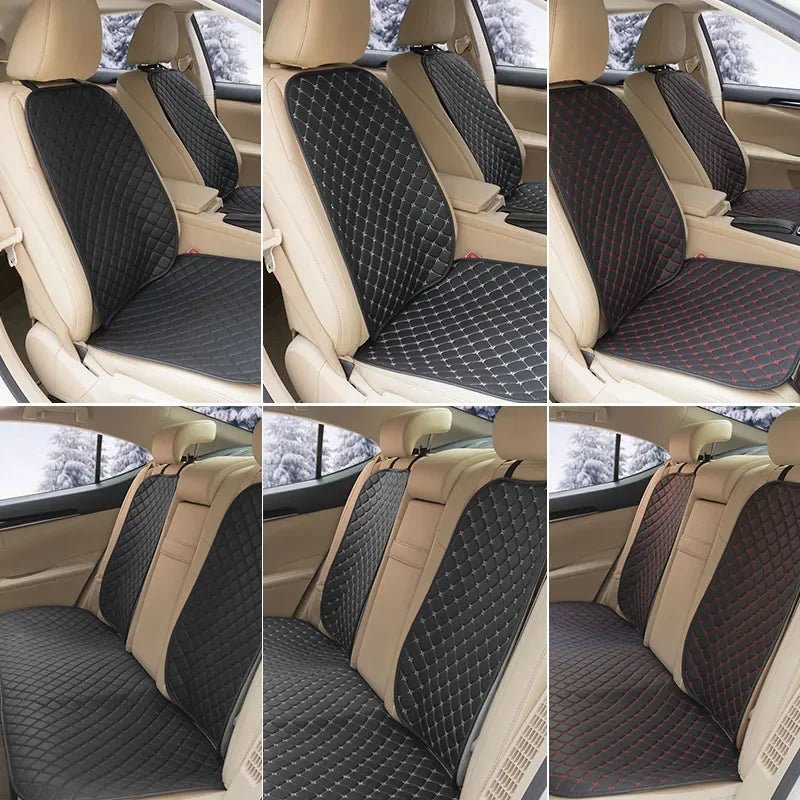 Leather Car Seat Covers Set Four Seasons Front Rear Seat Protector Car Seat Cushion Pad Mat Auto Interior Accessories Universal - GadgetGalaxy Boutique