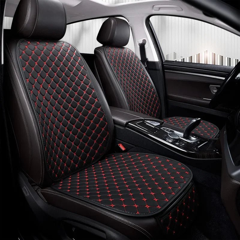 Leather Car Seat Covers Set Four Seasons Front Rear Seat Protector Car Seat Cushion Pad Mat Auto Interior Accessories Universal - GadgetGalaxy Boutique